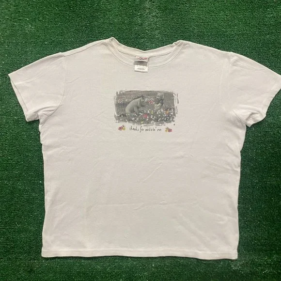 Vintage 90s Pooh Eeyore Movie Quote Essential Cartoon Tee - Picture 1 of 5